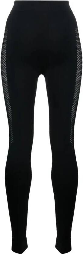 Moschino Legging met intarsia logo Zwart