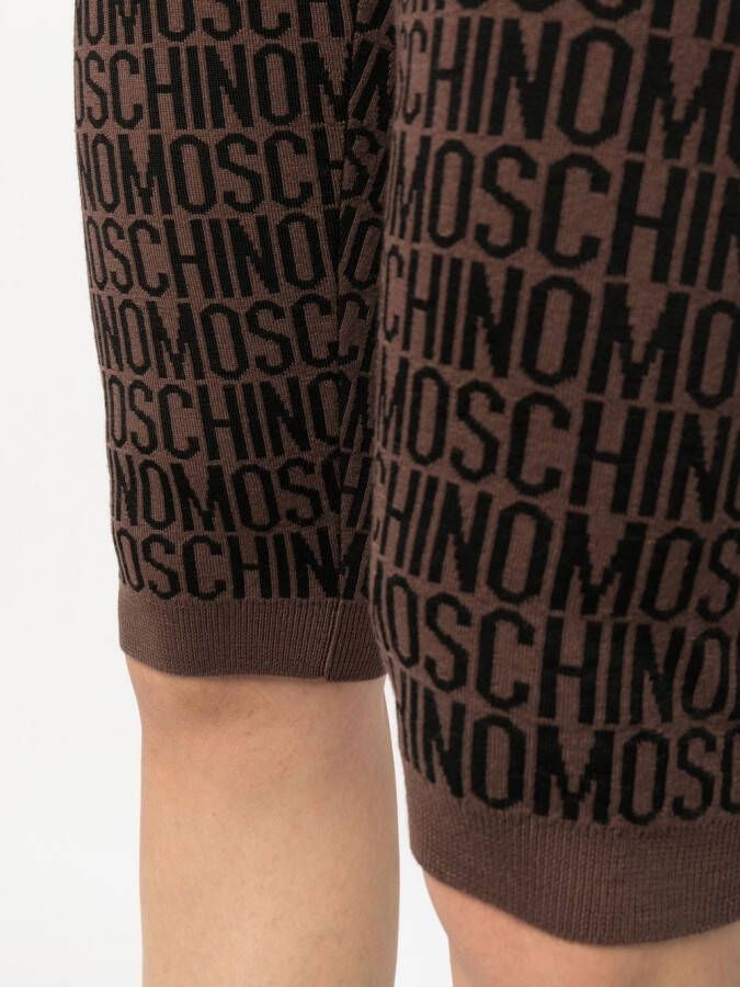 Moschino Legging met monogramprint Bruin