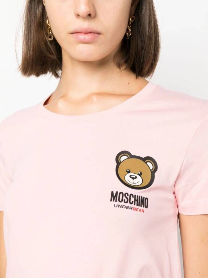 Moschino T-shirt met print Roze