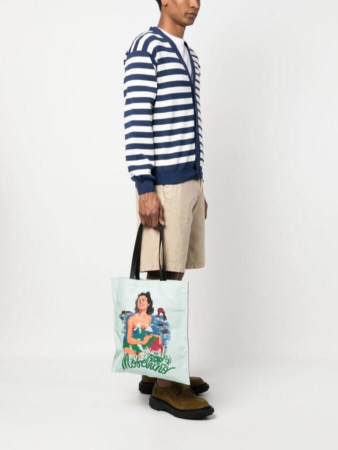 Moschino Shopper met print Blauw