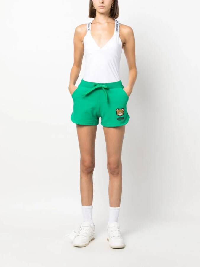 Moschino Shorts met logopatch Groen