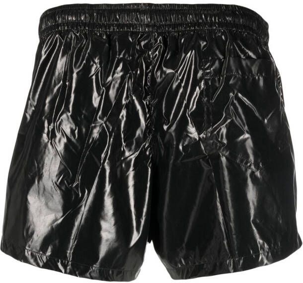 Moschino Shorts met logoplakkaat Zwart