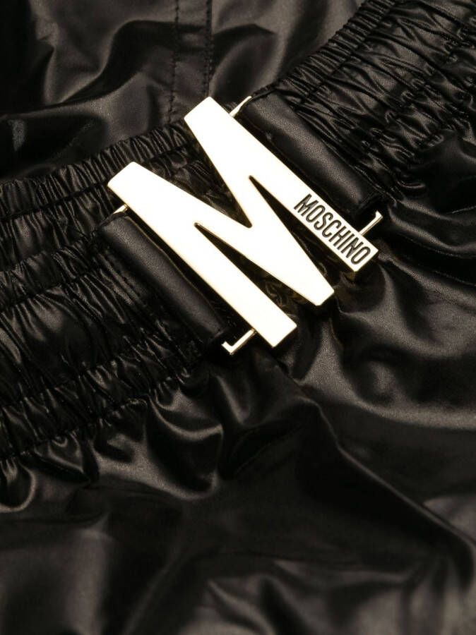 Moschino Shorts met logoplakkaat Zwart