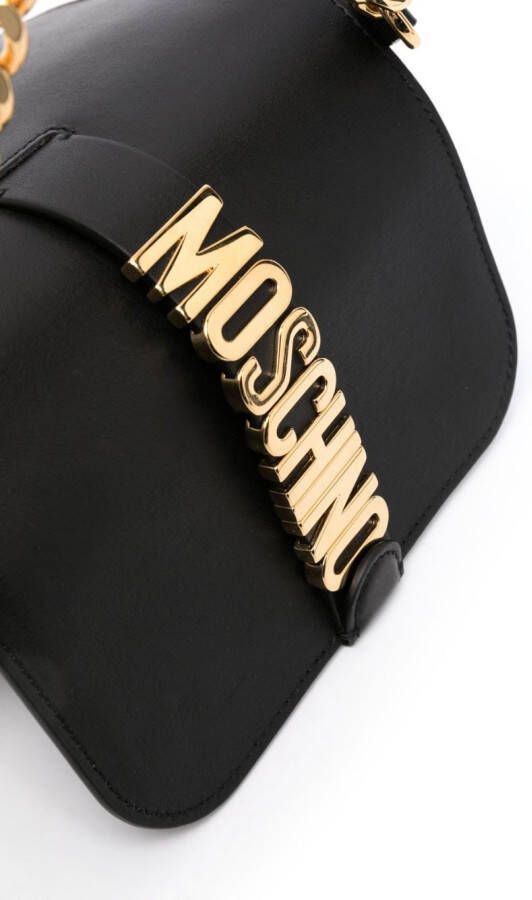 Moschino Shopper met logoplakkaat Zwart