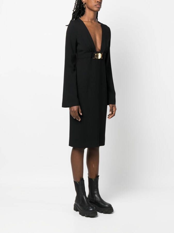 Moschino Jurk met logoplakkaat Zwart