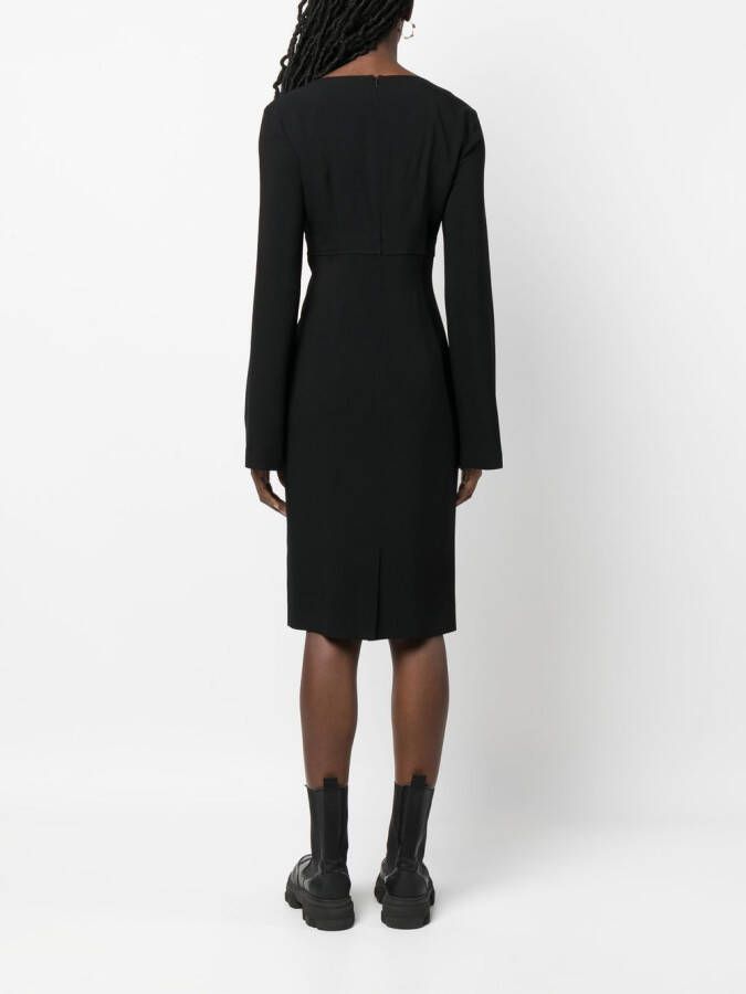 Moschino Jurk met logoplakkaat Zwart
