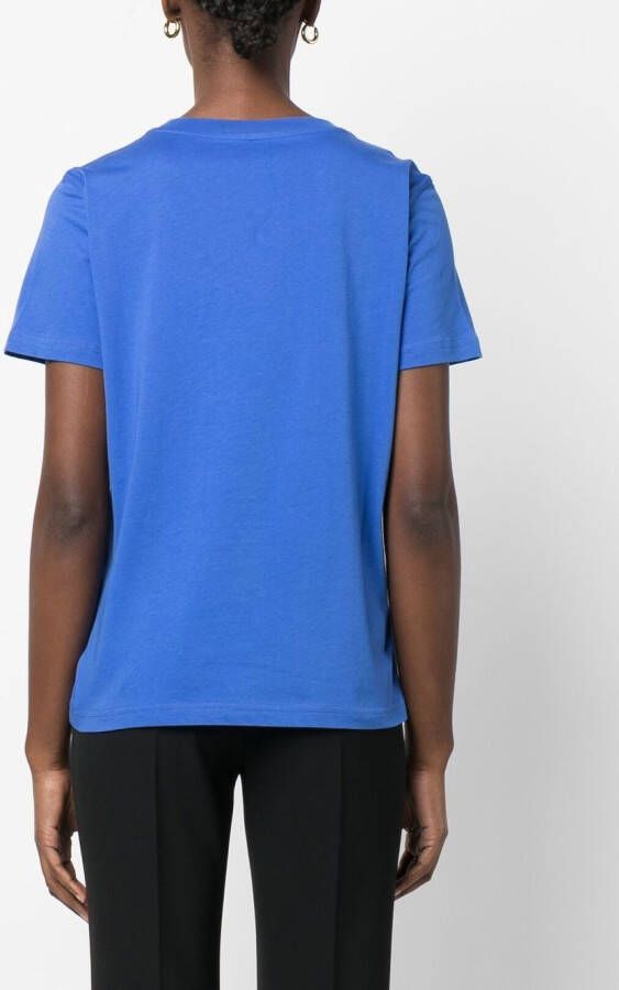 Moschino T-shirt met logoprint Blauw