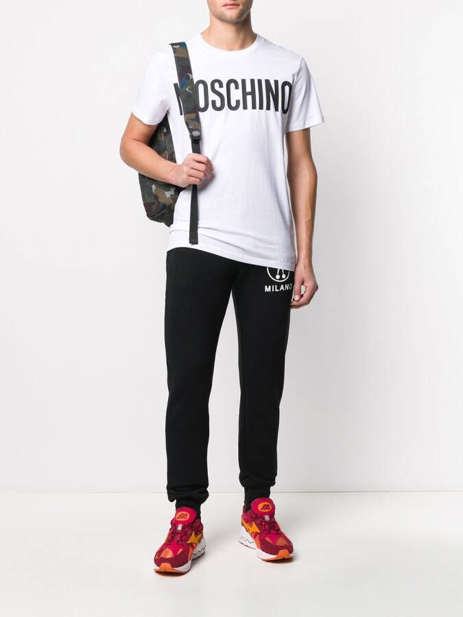 Moschino T-shirt met logoprint Wit