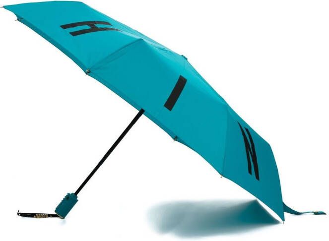 Moschino Paraplu met logo Blauw