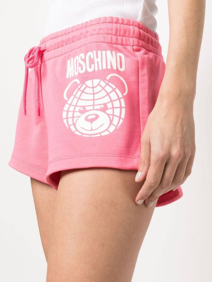 Moschino Shorts van biologisch katoen Roze
