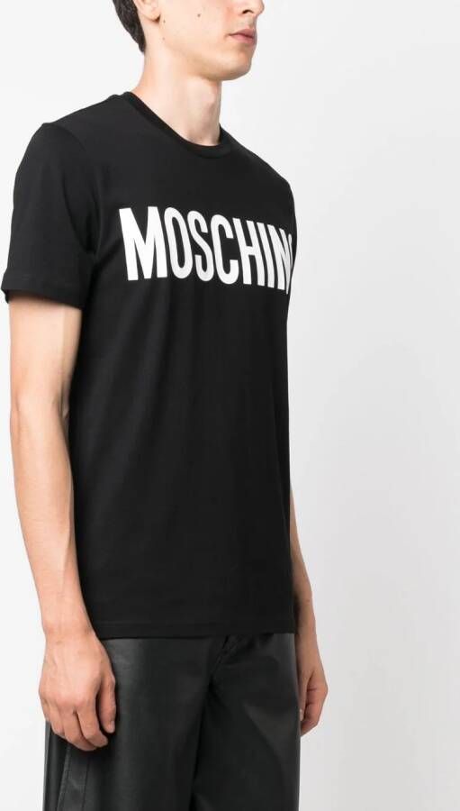 Moschino T-shirt met logoprint Zwart