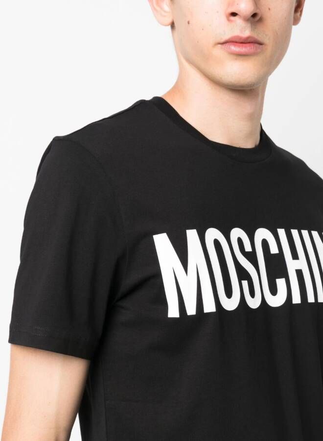 Moschino T-shirt met logoprint Zwart