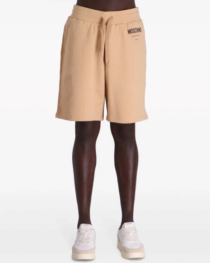 Moschino Trainingsshorts met logoprint Beige
