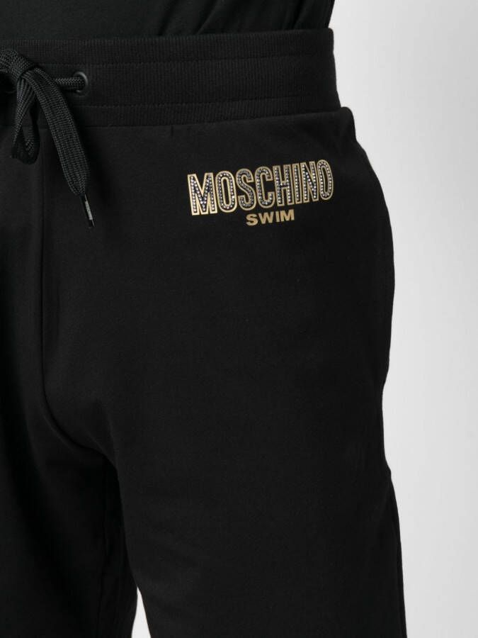 Moschino Trainingsshorts verfraaid met stras Zwart