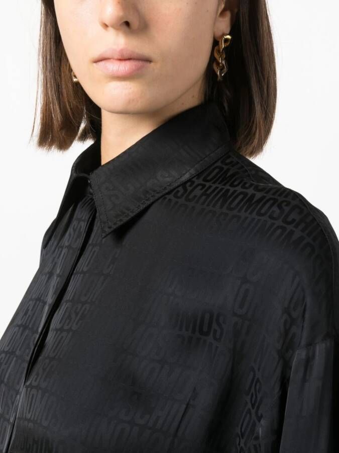 Moschino Satijnen blouse Zwart