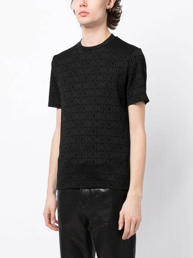 Moschino T-shirt met logoprint Zwart