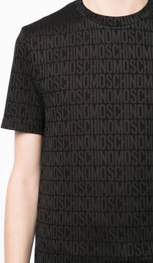 Moschino T-shirt met logoprint Zwart