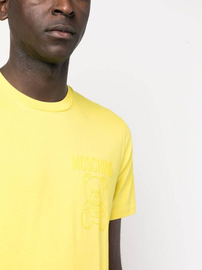 Moschino T-shirt met logoprint Geel