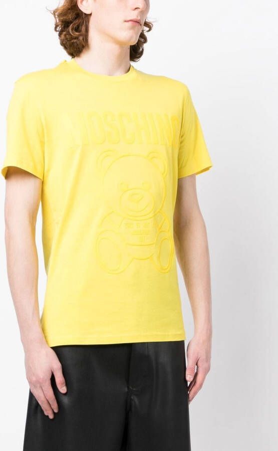 Moschino T-shirt met logoprint Geel