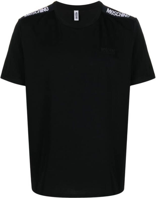 Moschino T-shirt met logoprint Zwart