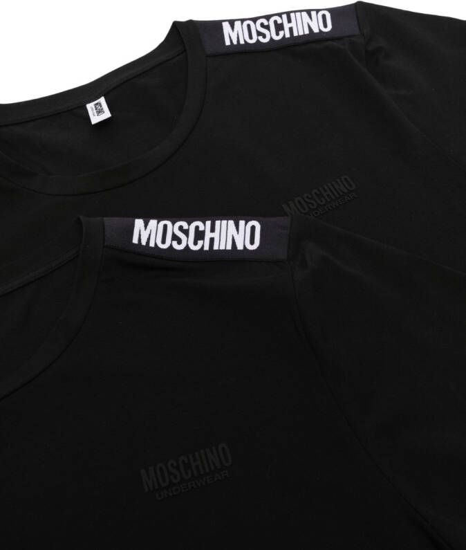 Moschino T-shirt met logoprint Zwart