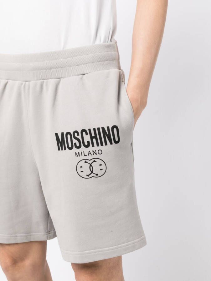 Moschino Trainingsshorts met logoprint Grijs