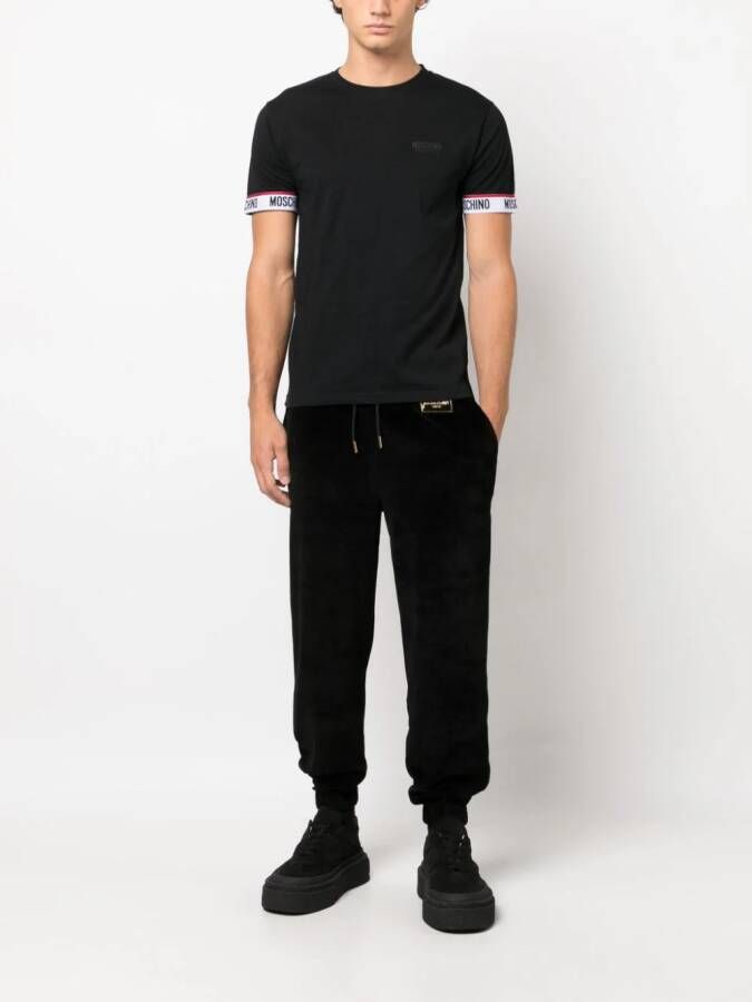 Moschino T-shirt met logoband Zwart