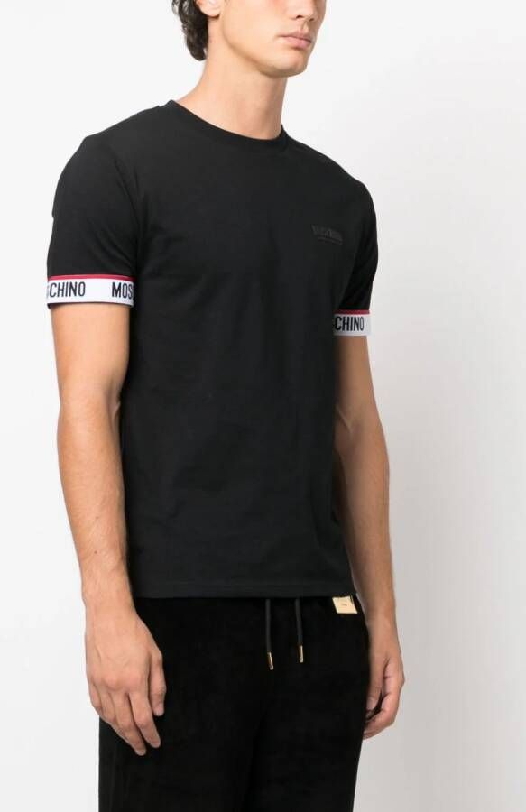 Moschino T-shirt met logoband Zwart