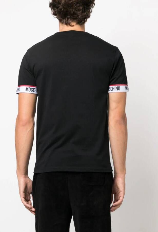 Moschino T-shirt met logoband Zwart