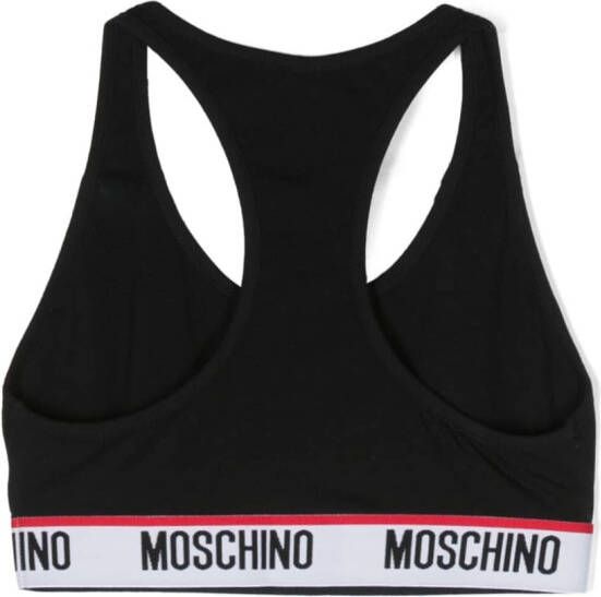 Moschino Sport-bh met logoband Zwart