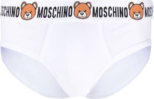Moschino Slip met logoband Wit