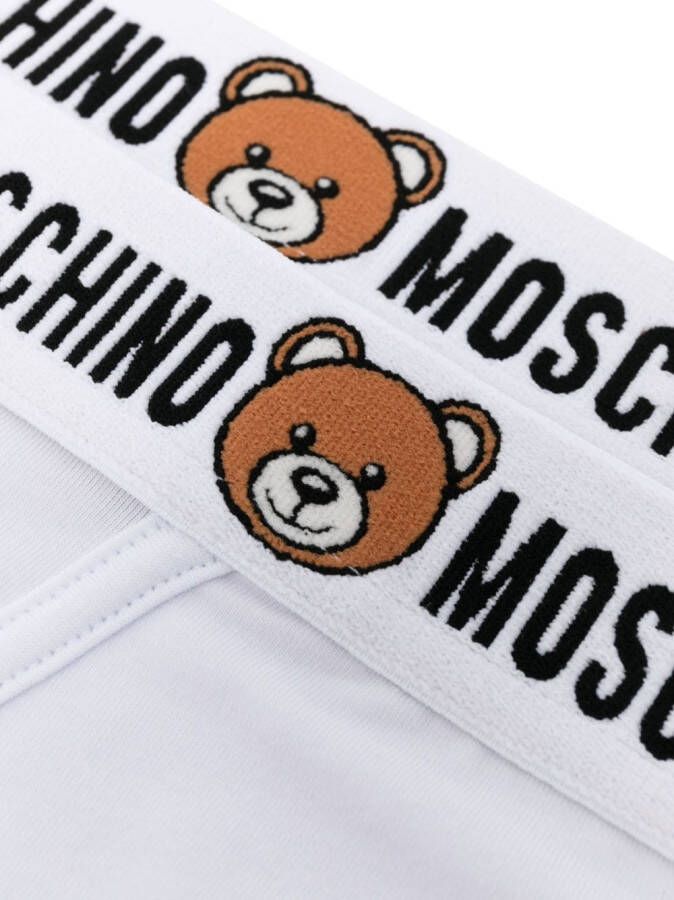 Moschino Slip met logoband Wit