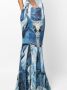MOSCHINO JEANS Maxi-jurk met halternek Blauw - Thumbnail 5