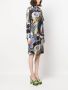 Moschino Midi-jurk met abstracte print Zwart - Thumbnail 3