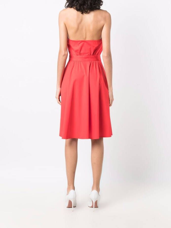 Moschino Midi-jurk met halternek Rood