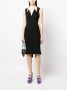 Moschino Midi-jurk met V-hals Zwart - Thumbnail 2