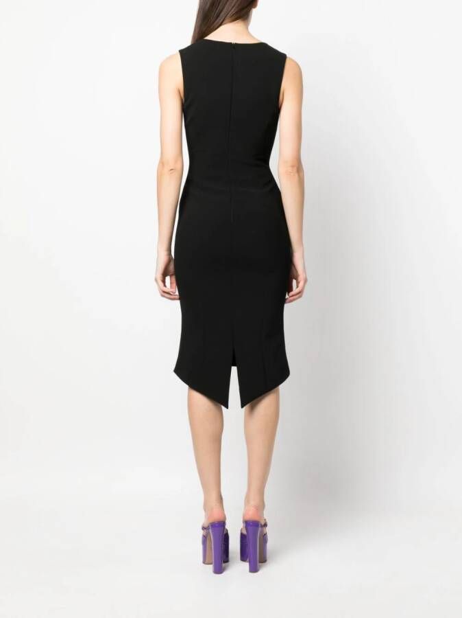 Moschino Midi-jurk met V-hals Zwart