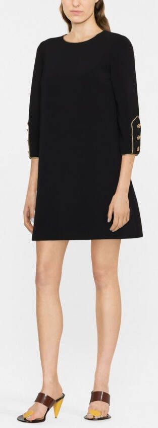 Moschino Mini-jurk met contrasterende afwerking Zwart
