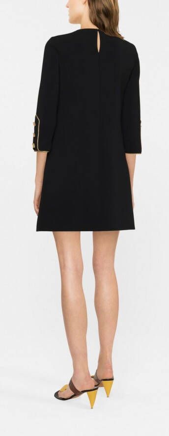 Moschino Mini-jurk met contrasterende afwerking Zwart