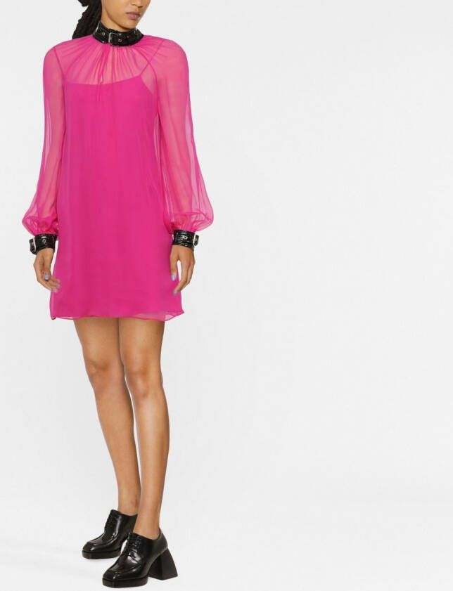 Moschino Mini-jurk met hoge hals Roze