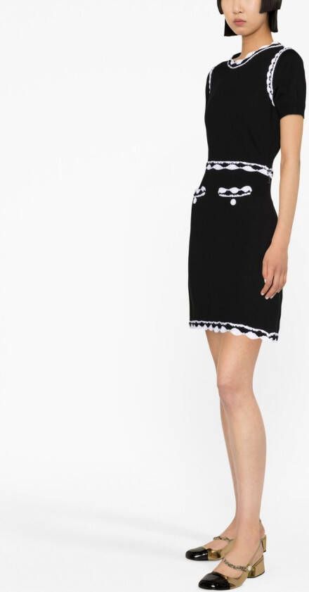 Moschino Mini-jurk met kant Zwart