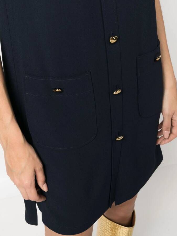Moschino Mini-jurk met korte mouwen Blauw