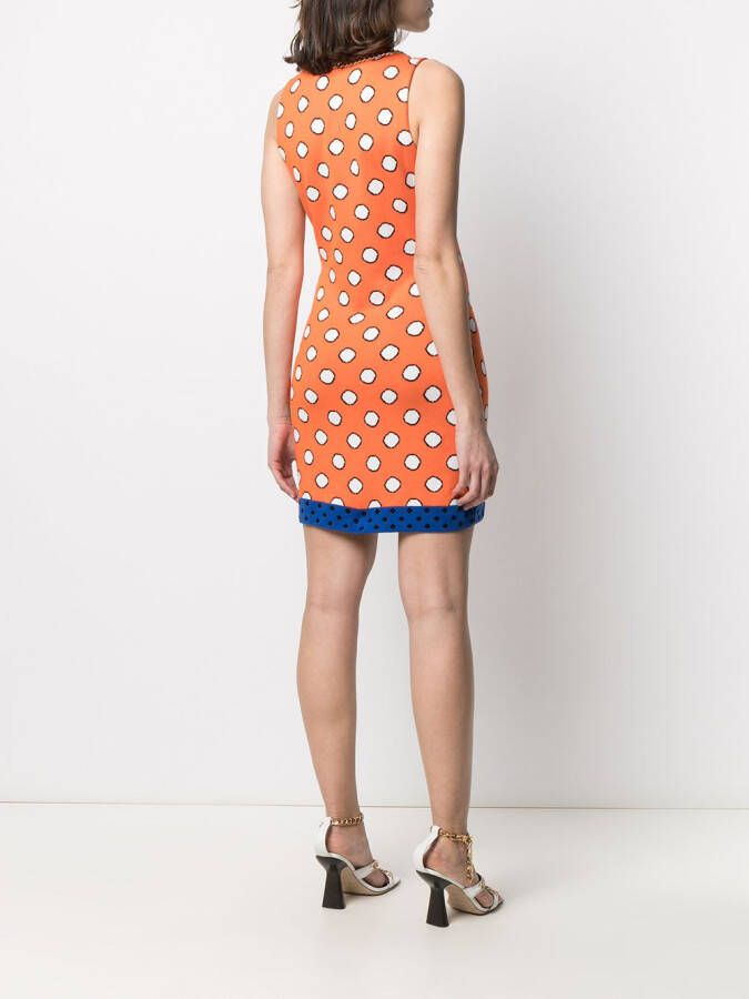 Moschino Mini-jurk verfraaid met logo Oranje