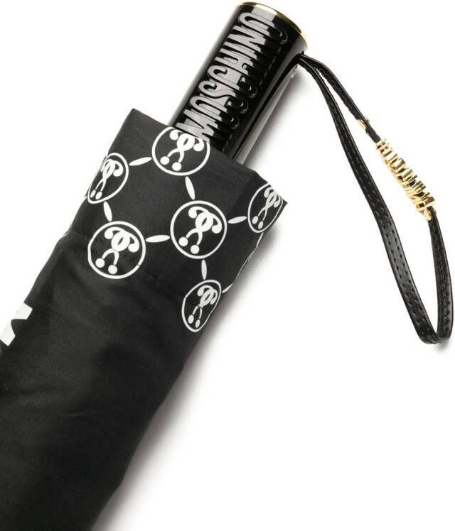 Moschino Paraplu met monogramprint Zwart