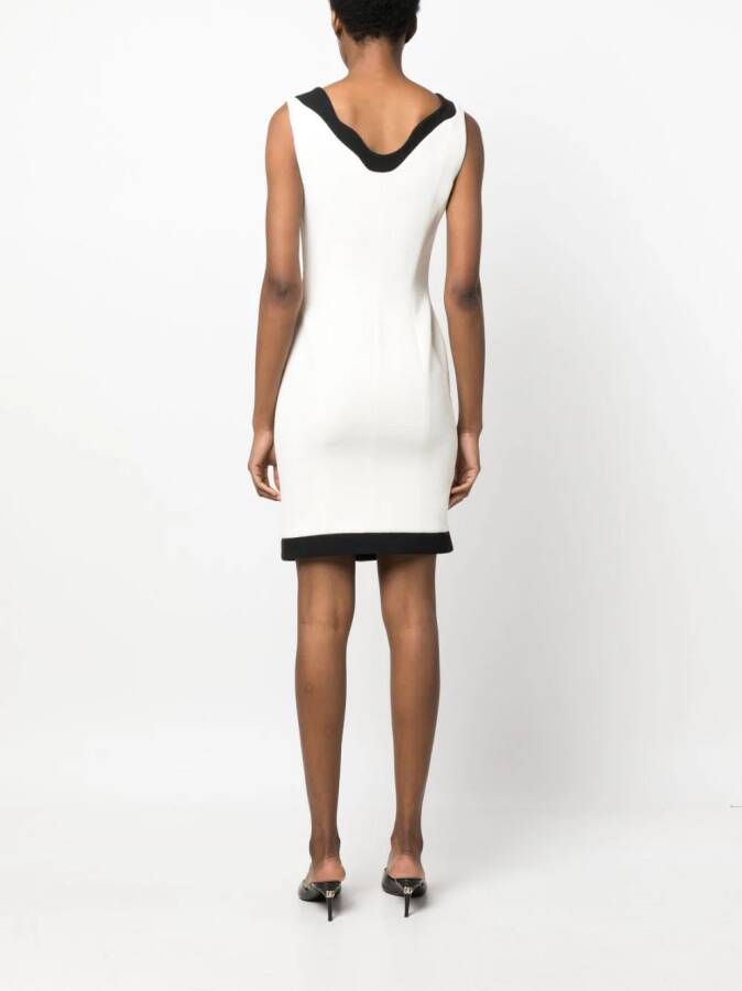 Moschino Mouwloze mini-jurk Wit