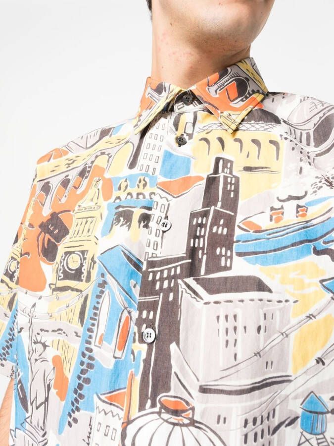 Moschino Overhemd met grafische print Grijs