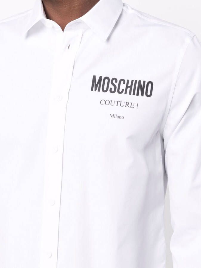 Moschino Overhemd met logoprint Wit