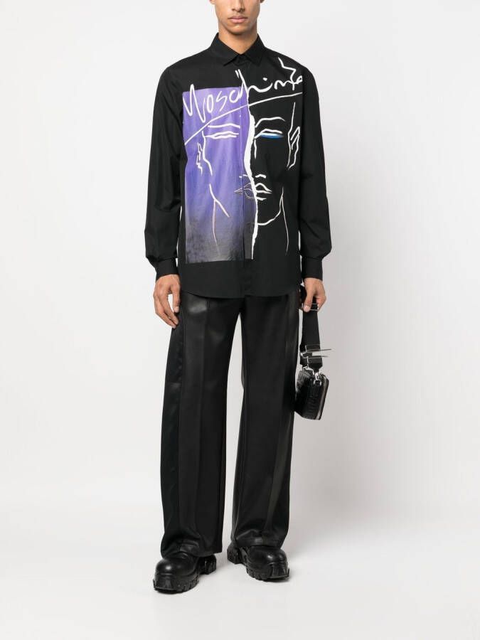 Moschino Overhemd met logoprint Zwart