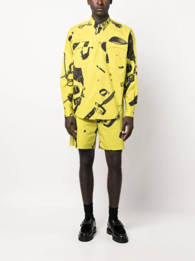 Moschino Overhemd met print Geel