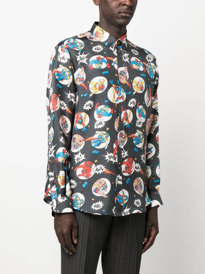 Moschino Overhemd met print Grijs